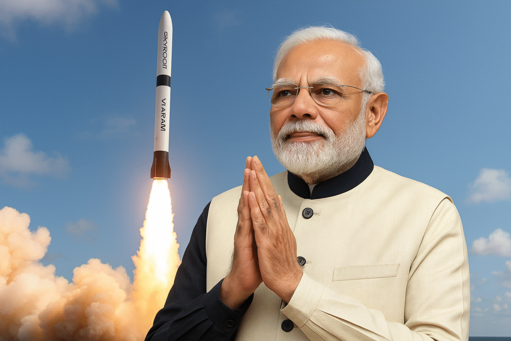 PM Modi at Skyroot’s Infinity Campus